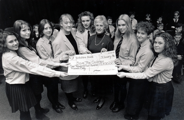 Brighouse High School raise the cash for Save the Children charity - 1996