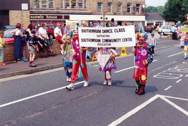 Southowram dance class members in the Brighouse Gala procession over 25 years ago