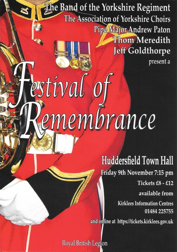 Band of the Yorkshire Regiment&#039;s Annual Festival of Remembrance - 9 November 2018