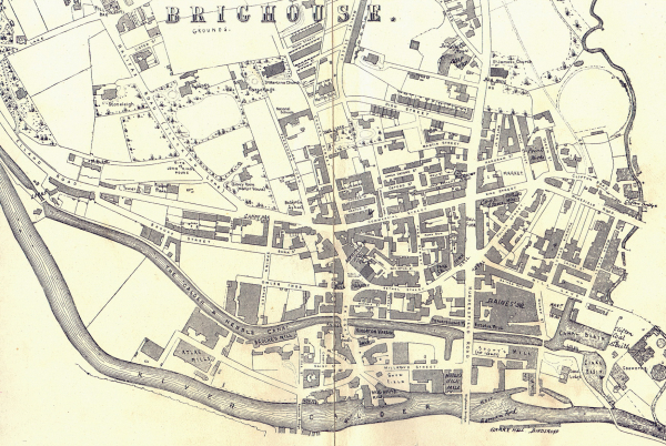 Brighouse town centre map 1893...so many changes over the last 131 years